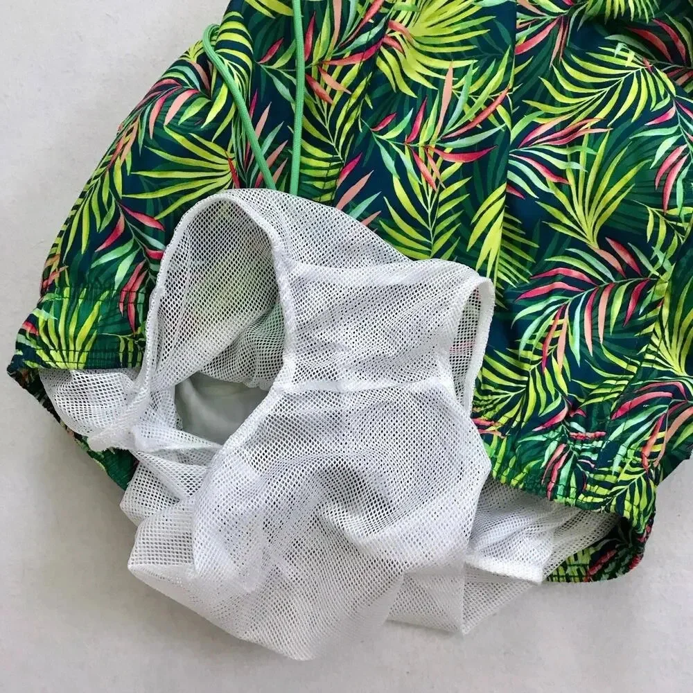 Lands' End NWT Tropical Volley Swim Trunk Men Various
